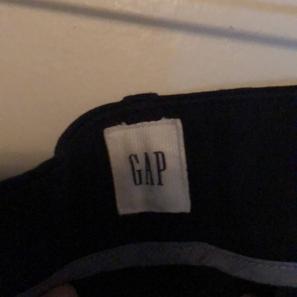 Navy blue slim cropped pants - Picture 3 of 4